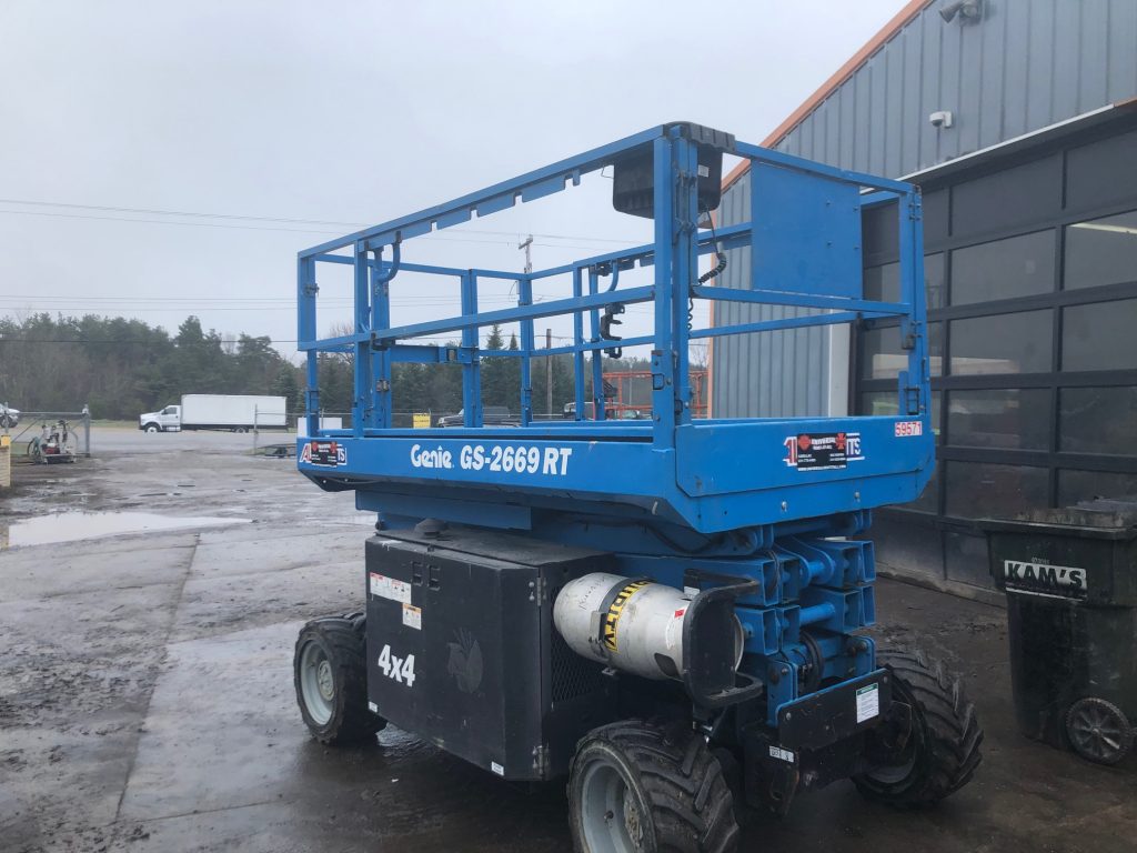 Genie 4x4 26ft outdoor scissor lift gas \propane Universal Rent It All